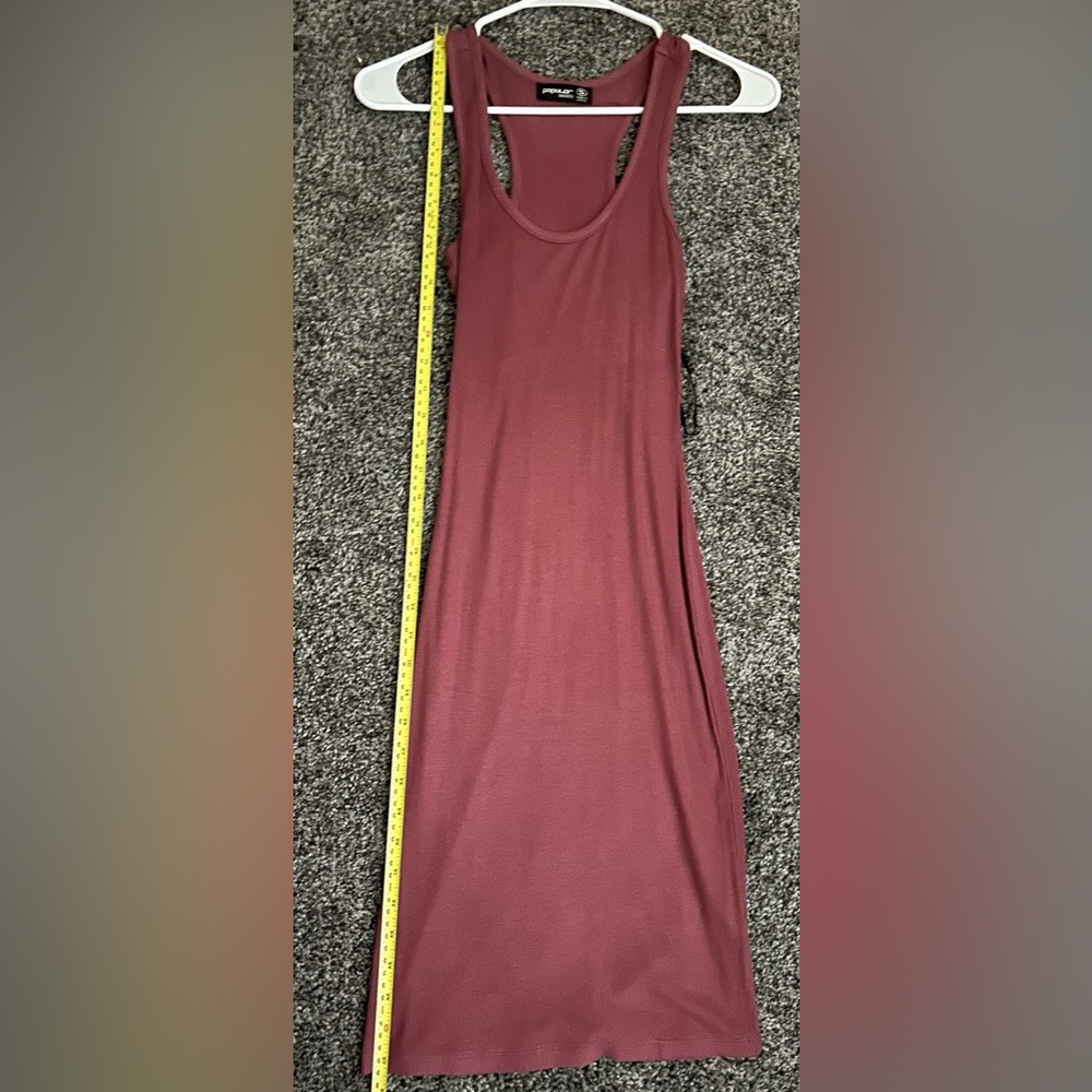 Mauve Racerback Ribbed Mini Dress S - Picture 5 of 9